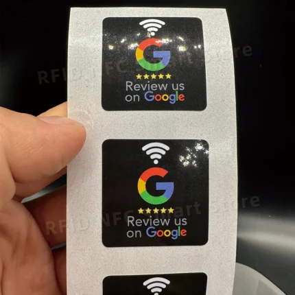 Waterproof NTAG215 NFC Stickers (30mm) - Google Review Tags w/ 504Bytes Memory | 13.56MHz Frequency | Instant Rating Booster - ملصقات إن إف سي لتقييمات جوجل - مقاس ٣٠ مم | مقاومة للماء | سعة تخزين ٥٠٤ بايت | تعزيز التقييمات بلمسة واحدة