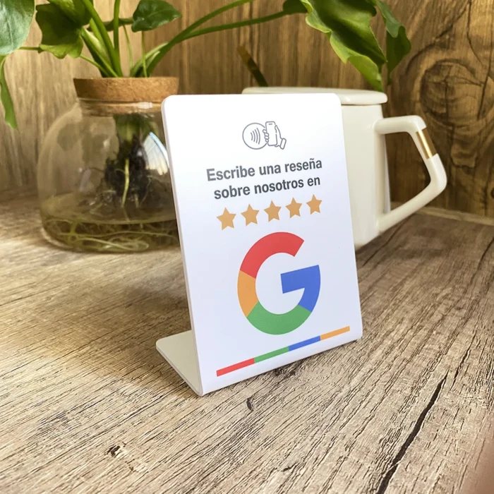 3x4 Inch Multilingual NFC Google Review Stand - حامل تقييمات جوجل بخمس لغات | Boost Reviews Fast | NTAG213 Certified | شحن سريع السعودية - Image 5