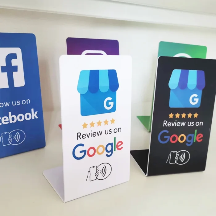 Snapchat , Social Media, and Google Review NFC Stand - حامل إن إف سي لسناب شات وتقييمات جوجل NTAG215 Chip | شريحة ذكية | Tabletop Display | عرض مباشر Waterproof Design | تصميم مقاوم للماء | 13.56MHz | شحن سريع KSA - Image 5