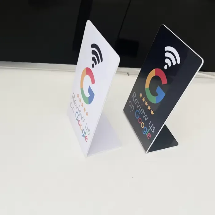 Programmable NFC Google Review Stand - حامل تقييمات جوجل ذكي 13.56 MHz NTAG215 Station with Adjustable Bracket - محطة إن إف سي قابلة للثني Boost Your Business Reviews - عزز تقييمات عملك - Image 4
