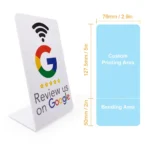 Programmable NFC Google Review Stand - حامل تقييمات جوجل ذكي 13.56 MHz NTAG215 Station with Adjustable Bracket - محطة إن إف سي قابلة للثني Boost Your Business Reviews - عزز تقييمات عملك - Image 2
