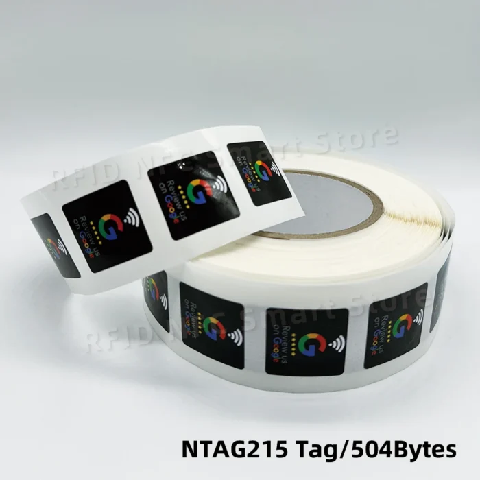 Waterproof NTAG215 NFC Stickers (30mm) - Google Review Tags w/ 504Bytes Memory | 13.56MHz Frequency | Instant Rating Booster - ملصقات إن إف سي لتقييمات جوجل - مقاس ٣٠ مم | مقاومة للماء | سعة تخزين ٥٠٤ بايت | تعزيز التقييمات بلمسة واحدة - Image 4