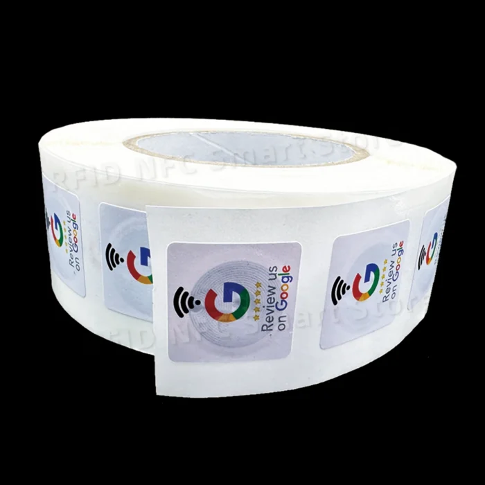 Waterproof NTAG215 NFC Stickers (30mm) - Google Review Tags w/ 504Bytes Memory | 13.56MHz Frequency | Instant Rating Booster - ملصقات إن إف سي لتقييمات جوجل - مقاس ٣٠ مم | مقاومة للماء | سعة تخزين ٥٠٤ بايت | تعزيز التقييمات بلمسة واحدة - Image 3