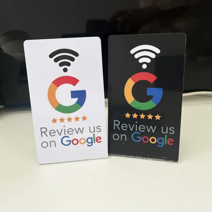 Programmable NFC Google Review Stand - حامل تقييمات جوجل ذكي 13.56 MHz NTAG215 Station with Adjustable Bracket - محطة إن إف سي قابلة للثني Boost Your Business Reviews - عزز تقييمات عملك - Image 1