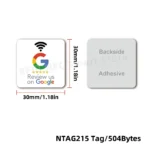 Waterproof NTAG215 NFC Stickers (30mm) - Google Review Tags w/ 504Bytes Memory | 13.56MHz Frequency | Instant Rating Booster - ملصقات إن إف سي لتقييمات جوجل - مقاس ٣٠ مم | مقاومة للماء | سعة تخزين ٥٠٤ بايت | تعزيز التقييمات بلمسة واحدة - Image 2