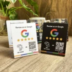 3x4 Inch Multilingual NFC Google Review Stand - حامل تقييمات جوجل بخمس لغات | Boost Reviews Fast | NTAG213 Certified | شحن سريع السعودية - Image 10